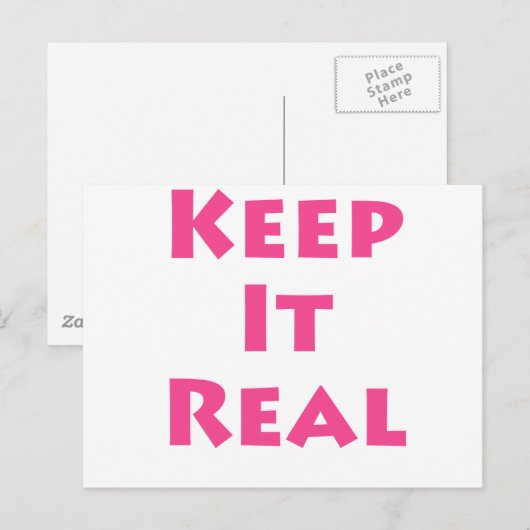 Hou het echt briefkaart (Voorkant / Achterkant)