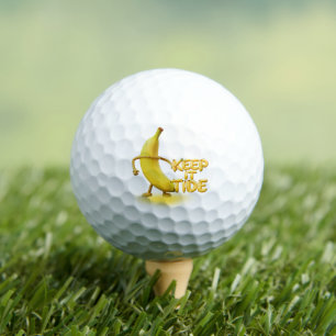 Hou het fris – Grappige Bananen Typografie Minimal Golfballen