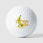 Hou het fris – Grappige Bananen Typografie Minimal Golfballen (Voorkant)