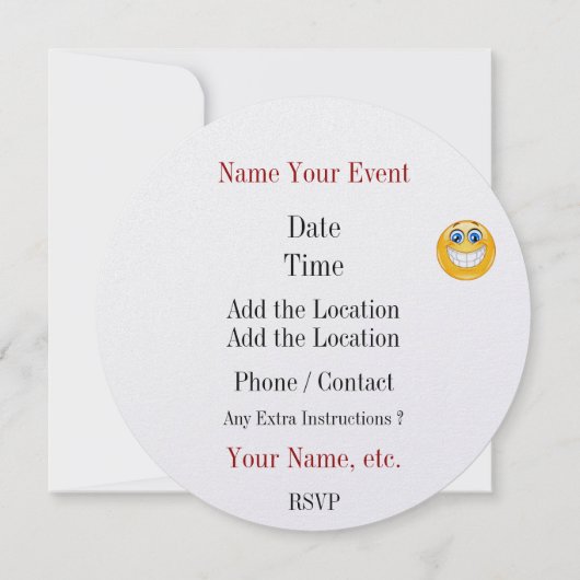 Hou het geheim! uitnodiging voor verrassingsfeest (Achterkant)