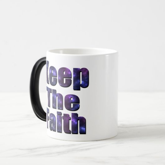 Hou het geloof, religieuze Logo. Magische Mok (Voorkant links)