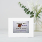 Hou het geloof vast... Het wordt beter Briefkaart (Staand voorkant)