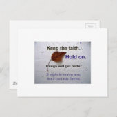 Hou het geloof vast... Het wordt beter Briefkaart (Voorkant / Achterkant)