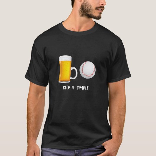 Hou het gewoon bij honkbal. t-shirt (Voorkant)