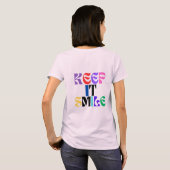 Hou het glimlachend t-shirt (Achterkant volledig)