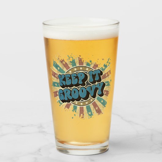 Hou het groovy glas (Voorkant gevuld)