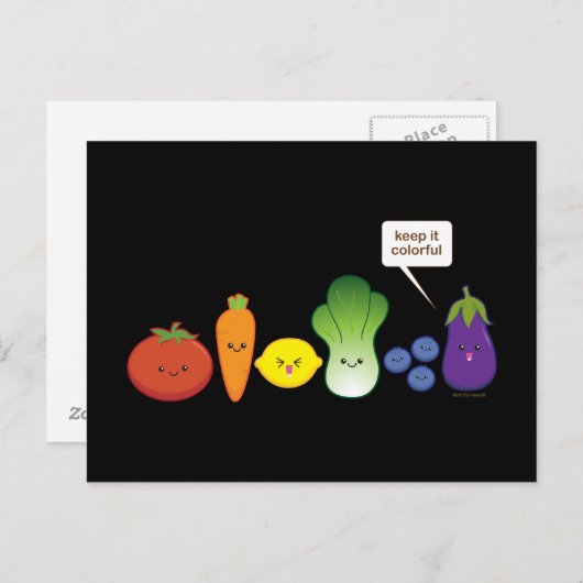 Hou het kleurrijk! briefkaart (Voorkant / Achterkant)