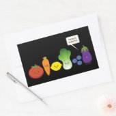 Hou het kleurrijk! rechthoekige sticker (Envelop)