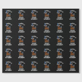 Hou het kort en vaag de grappige broom op. cadeaupapier (Vlak)