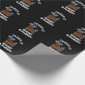 Hou het kort en vaag de grappige broom op. cadeaupapier (Hoek)