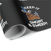 Hou het kort en vaag de grappige broom op. cadeaupapier (Rol Hoek)