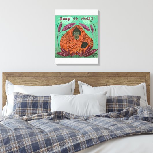 Hou het koud canvas afdruk (Insitu (Slaapkamer))