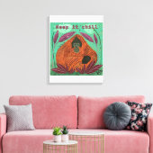 Hou het koud canvas afdruk (Insitu (Woonkamer))