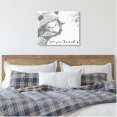 hou het meest van je met hart eenvoudig modern canvas afdruk (Insitu (Slaapkamer))