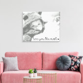 hou het meest van je met hart eenvoudig modern canvas afdruk (Insitu (Woonkamer))