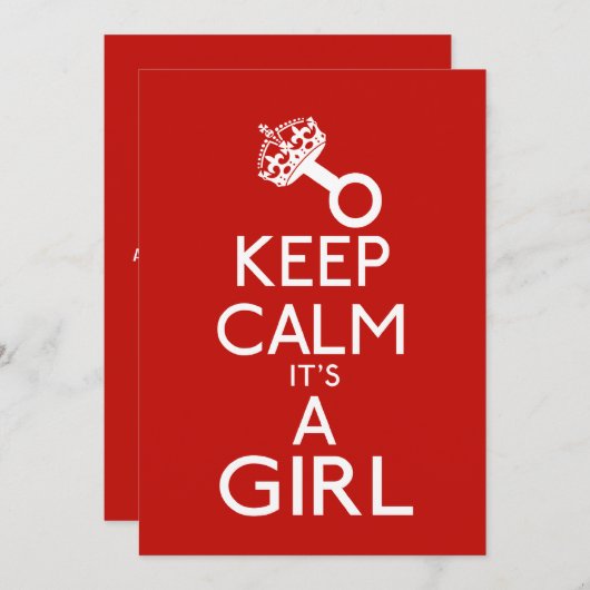 Hou het meisje kalm aankondiging (Voorkant / Achterkant)