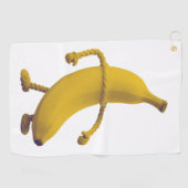 Hou het netjes – Grappige Bananen Typografie Minim Golfhanddoek (Horizontaal)