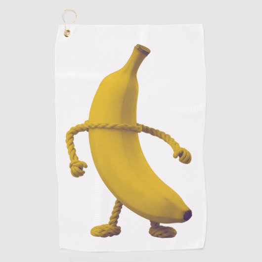 Hou het netjes – Grappige Bananen Typografie Minim Golfhanddoek (Voorkant)