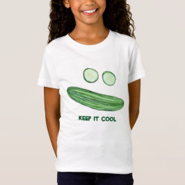 Hou het op als Cucumber Funny Waterverf Face T-shirt