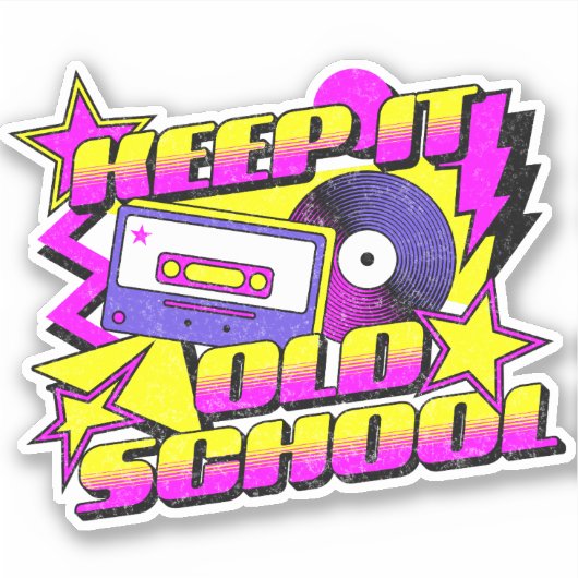 Hou het op de oude school sticker (Voorkant)