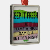 hou het op freesh metalen ornament (Rechts)