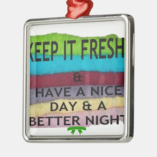 hou het op freesh metalen ornament (Links)