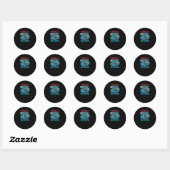 Hou het op Old School Ronde Sticker (Vel)