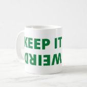 Hou het raar. koffiemok (Voorkant links)