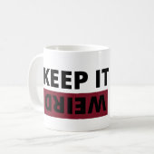 Hou het raar. koffiemok (Voorkant links)