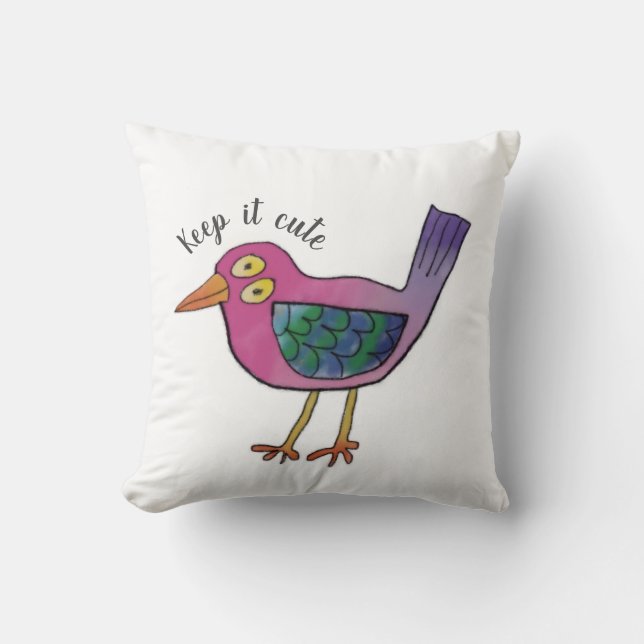 Hou het schattige vogel kussen (Voorkant)