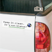 "Hou het schoon." Bumpersticker (Op Truck)