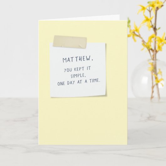 Hou het Simpel 20 Jaar Verjaardag Kaart (Gele Bloem)