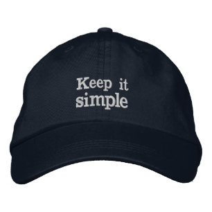 Hou het Simpel Minimalistische Inspiratie Geborduurde Pet