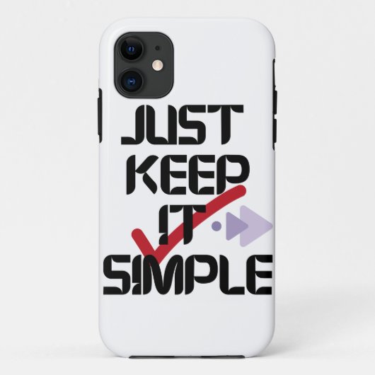 Hou het simpel | Minimalistische iPhone hoesje (Achterkant)