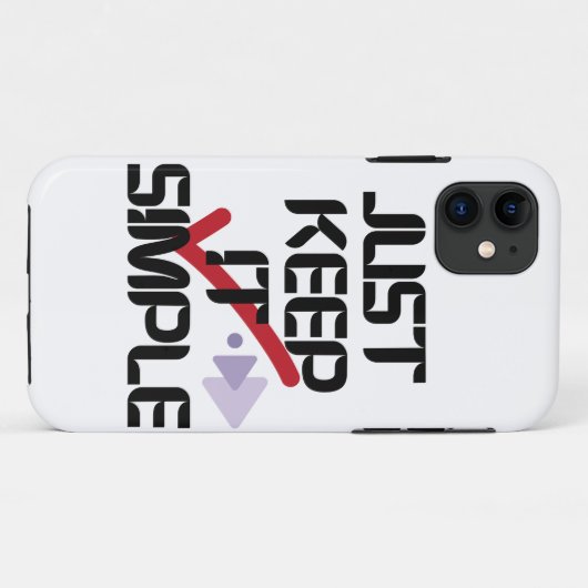 Hou het simpel | Minimalistische iPhone hoesje (Achterkant (horizontaal))