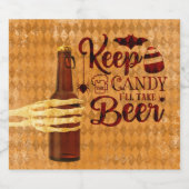 Hou het Snoep, ik neem Bier mee. Bier Etiket (Enkel label)