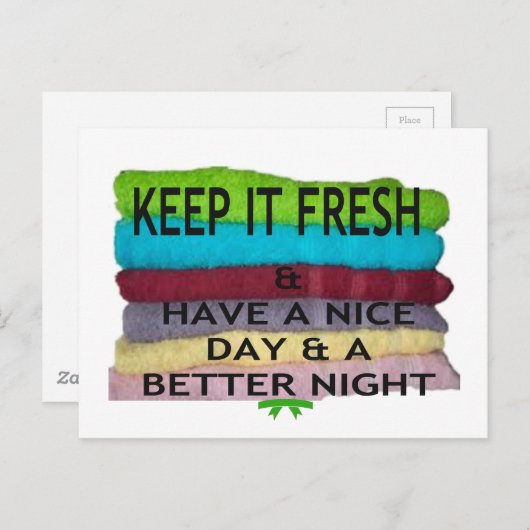 hou het vers Tekst Art Design Art Briefkaart (Voorkant / Achterkant)