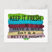 hou het vers Tekst Art Design Art Briefkaart (Voorkant)