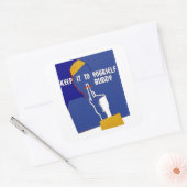 Hou het voor jezelf, Buddy. Vierkante Sticker (Envelop)