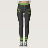 Hou het voor jezelf Green Stripes Leggings (Voorkant)
