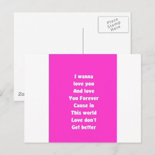 Hou je altijd van je briefkaart (Voorkant / Achterkant)