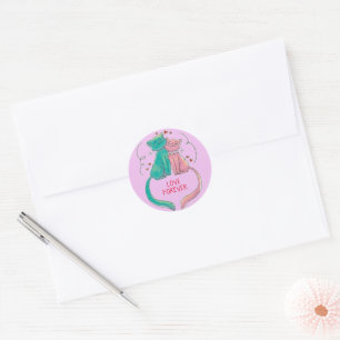 Hou je altijd van katten ronde sticker