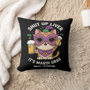 Hou je bek, lever, het is Mardi Gras-vieringen Kussen