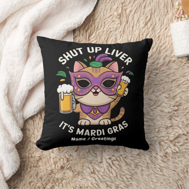 Hou je bek, lever, het is Mardi Gras-vieringen Kussen (Deken)