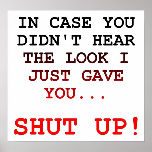 Hou Je Bek Zie Er Grappig Uit Poster (Voorkant)