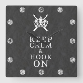 Hou je beugel op de Crochet Craft Room donker Vierkante Klok