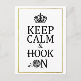 Hou je beugel op Faux Gold Crochet Crafts Briefkaart