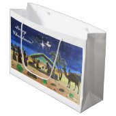 Hou je Christus in kerstcadeautassen Large Cadeautasje (Voorkant Gekanteld)