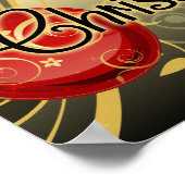 Hou je Christus vol Kerstmis, goud/rood Christelij Poster (Hoek)