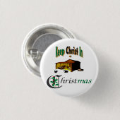 Hou je Christus vol kerstmis Ronde Button 3,2 Cm (Voorkant /achterkant)